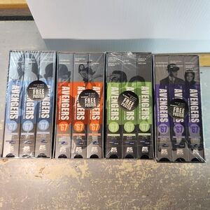 The Avengers '67 Set 1-4 VHS 1,2,3,4 Diana Rigg  1967 New Sealed Posters Include